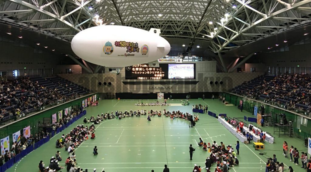 横浜国際プール,6.5mラジコン飛行船,空撮,特殊効果