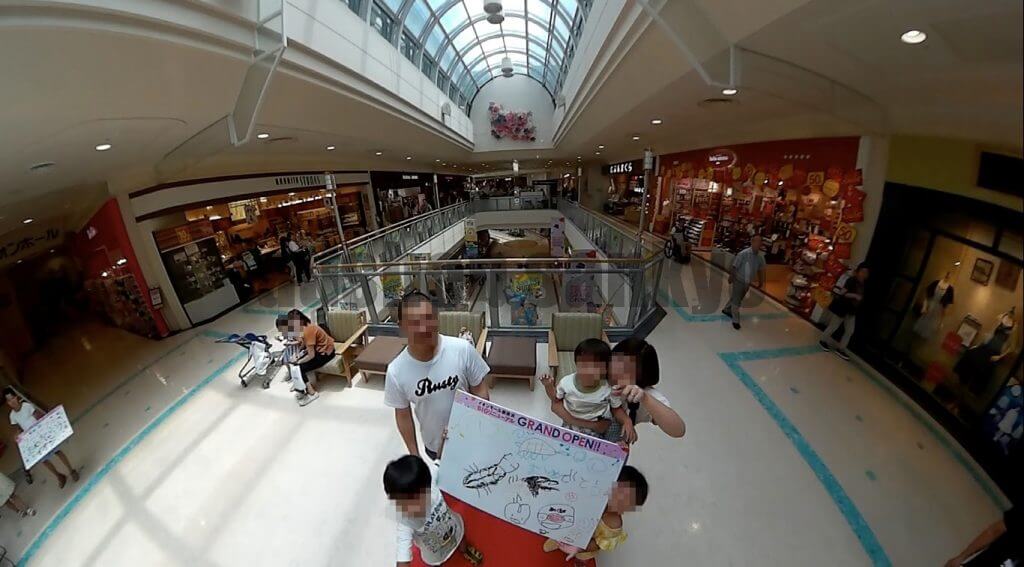 ショッピングモール,4.8mラジコン飛行船,空撮,特殊効果,音声広告